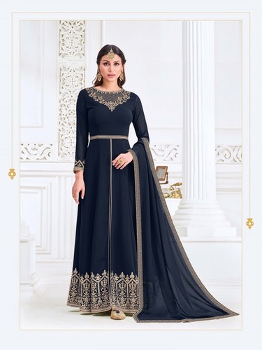 Blue Traditional Anarkali Salwar Kameez