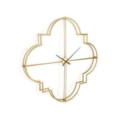 Home Decoration Wall Clock - Metal, 20 Inch Round, Gold & Black | Customizable Design, Elegant Illumination For Home, Spa & Gifts