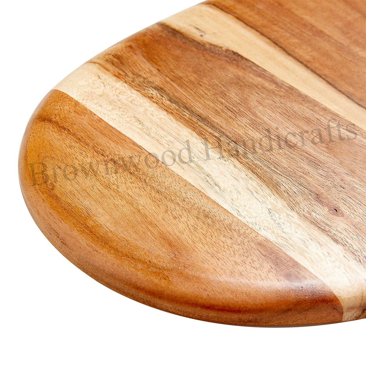 Natural Acacia Wood Hand Carved Chopping Board Set - 19x18 & 15x13 Inches | Polished Finish, Antique Imitation Style, Perfect For Home Decoration And Gifting