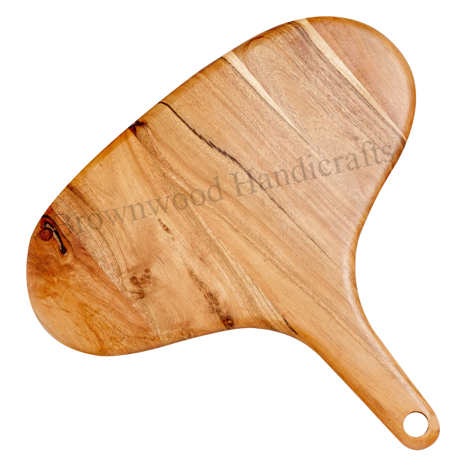 Natural Acacia Wood Hand Carved Chopping Board Set - 19x18 & 15x13 Inches | Polished Finish, Antique Imitation Style, Perfect For Home Decoration And Gifting