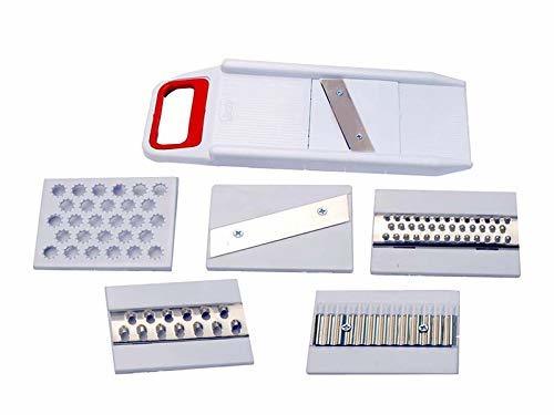 Truveli Premium Vegetable Slicer - Stainless Steel, 27x10.3x1.6 Cm | 6-in-1 Multi Slicer With Non-slip Base, Effortless Onion Chopper, Bonus Cleaning Tool, Dishwasher Safe