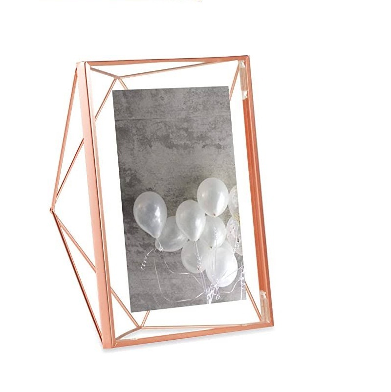 Home Decoration Photo Frame - Glass, 152x50mm, Copper And Silver | Handmade, Easy To Clean, Eco-friendly, Modern Arts Style