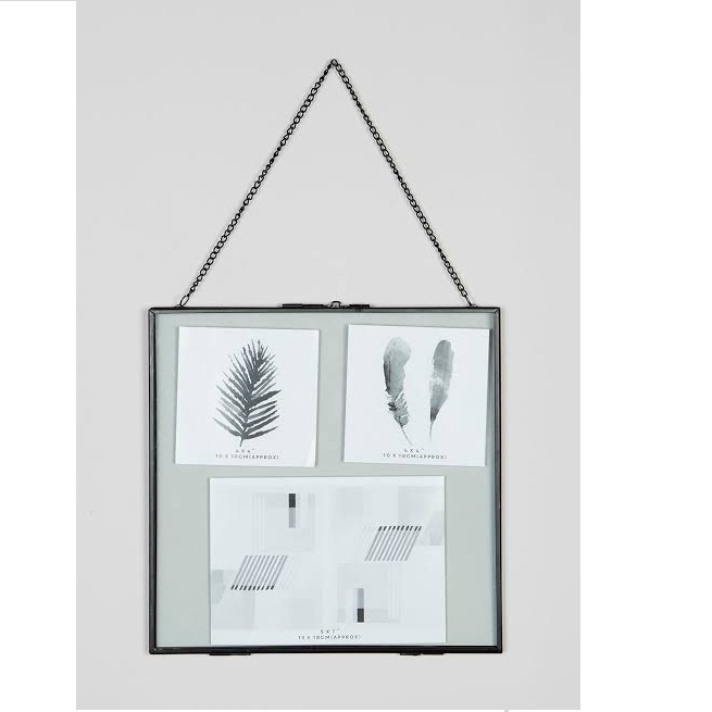 Home Decoration Photo Frame - Glass, 152.4x203x152 Mm, Gold And Silver (Customizable) | Handmade, Eco-friendly, Easy To Clean, Elegant Design