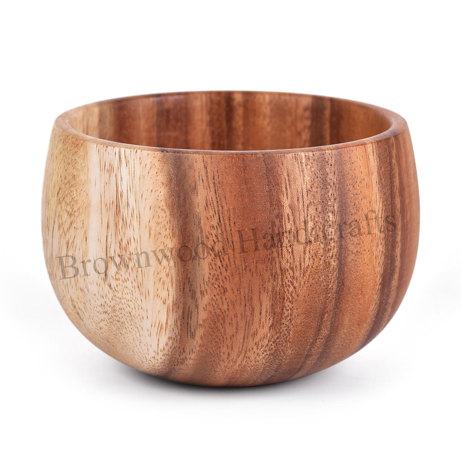Polished Wooden Serving Bowl Set Of 2