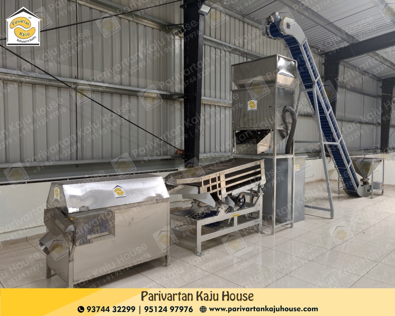 Cashew Kernel Grading Machine - Stainless Steel, 5.1 Ft X 2.0 Ft X 4.2 Ft | 250-1000 Kg/hr Capacity, 99% Accuracy, 1.00 Hp Electric Motor, Automatic Operation
