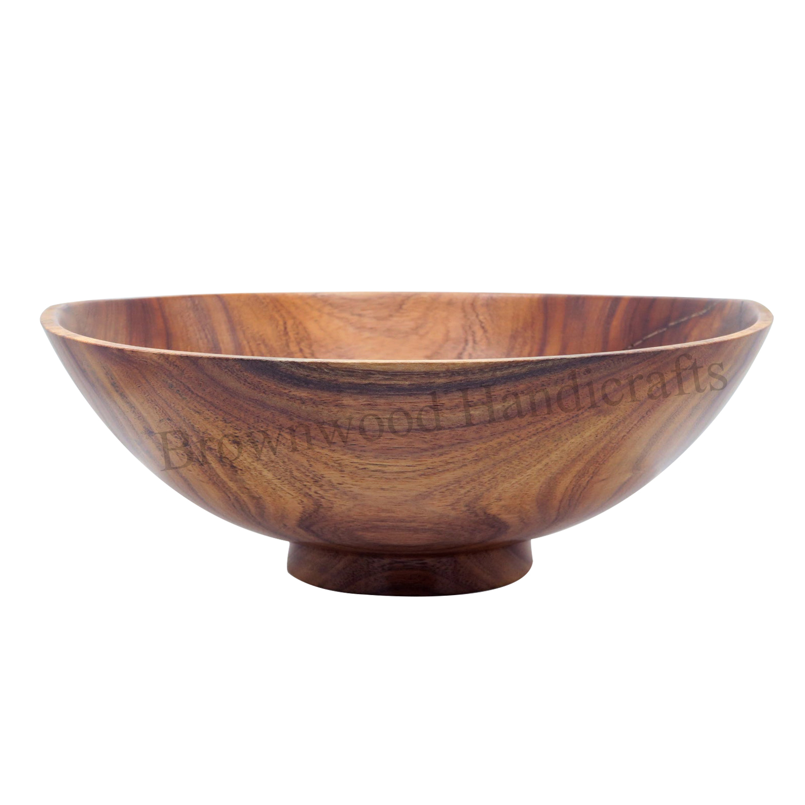 Polished Wooden Serving  Bowl