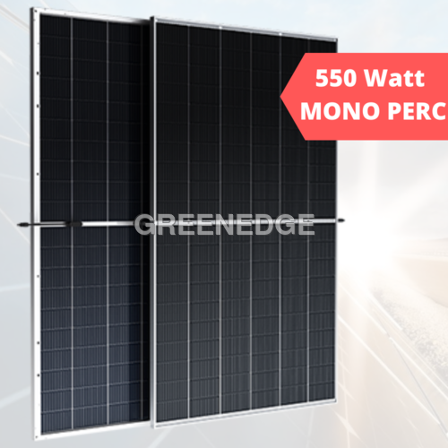550 Watt Solar Panel - Mono PERC Half Cut Cell, 1500 V DC System, 21.50% Efficiency, 25-Year Warranty, Weight: 28.50 kg, 5400 Pa Load