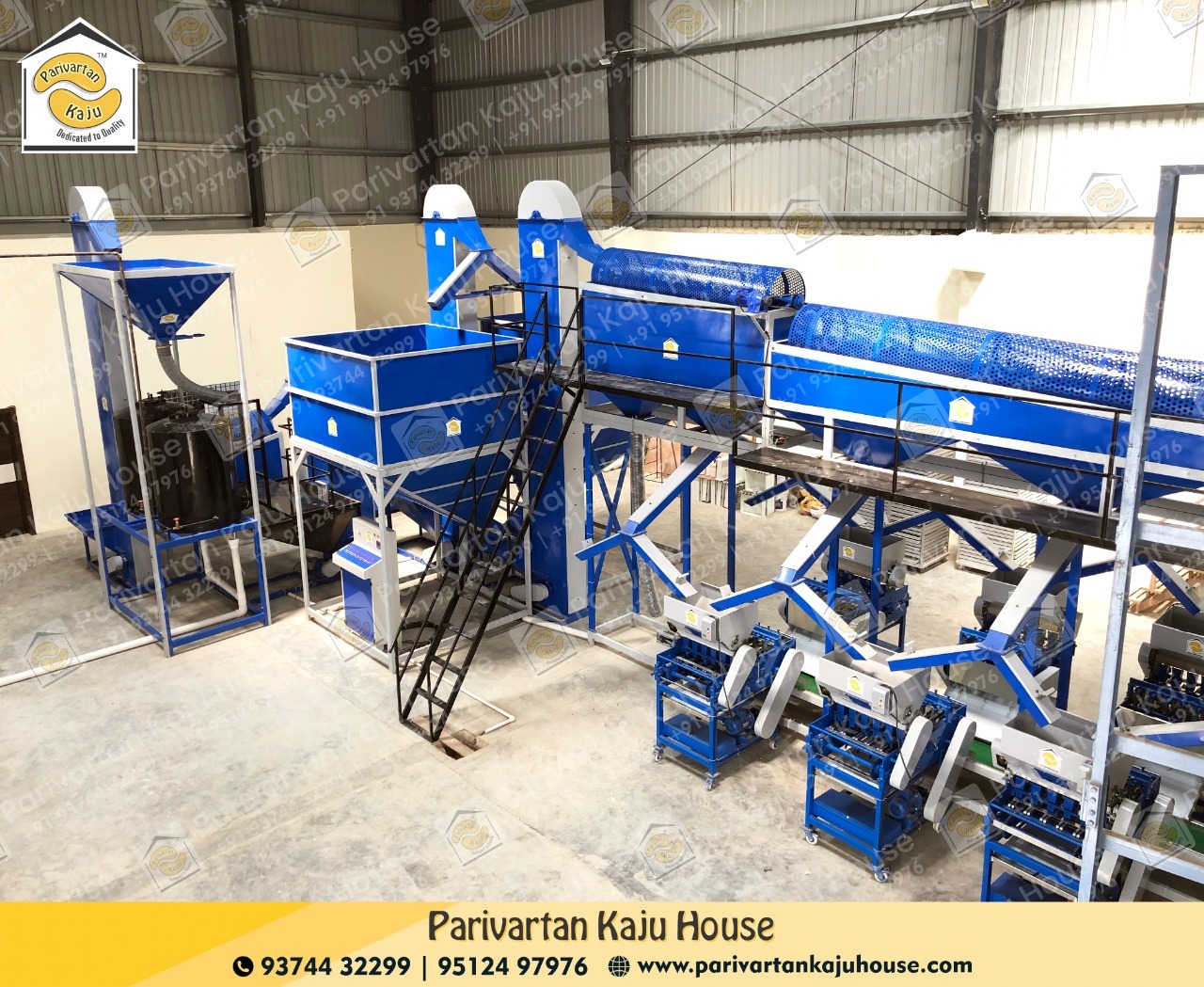 Automatic Stainless Steel Cashew Processing Plant