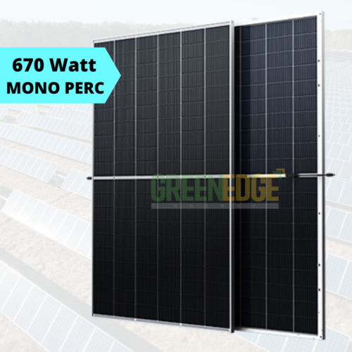670 Watt MONO PERC Half Cut Solar Panel - Half Cut Cell Design with Multi Bus Bar Technology, 21.60% Efficiency, 25-Year Warranty, Weight 32.90 kg