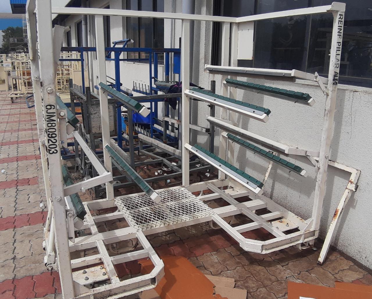 Heavy Duty Pallet Cage - Steel Material, 400 Kg Weight Capacity | Brown Color, 4 Wheels, Ergonomic Handle