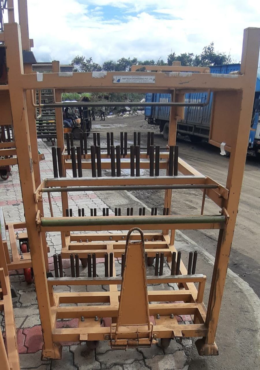 Heavy Duty Pallet Cage - Steel Material, 400 Kg Weight Capacity | Brown Color, 4 Wheels, Ergonomic Handle