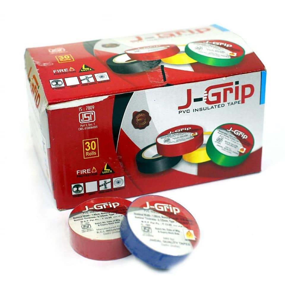 Insulation Tape - Pvc, 6m X 16mm , Blue, Green, Black, White, Yellow, Red | Single Side Rubber Adhesive, 0.120 Thickness, Durable For Electrical Applications