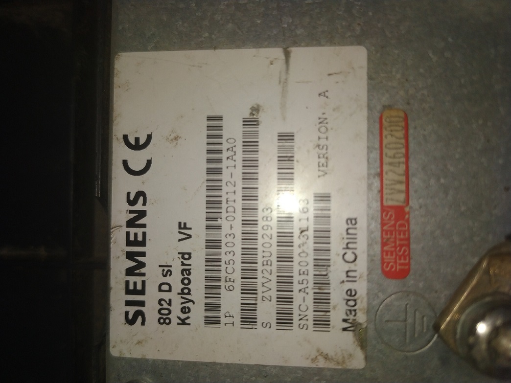 Siemens 6fc5303-odt12-1aa0 Keypad