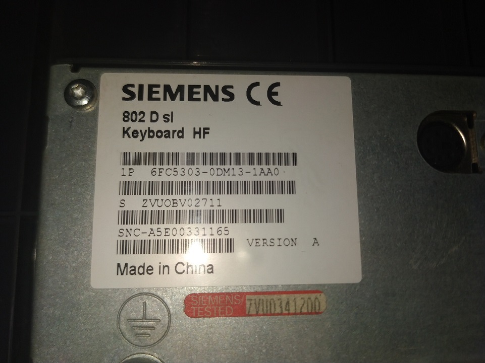 Siemens 6fc5303-0dm13-1aa0 Keypad