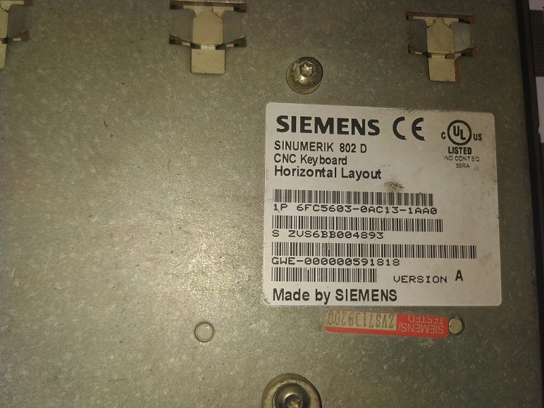 Siemens 6fc5303-0ac13-1aa0 Keypad