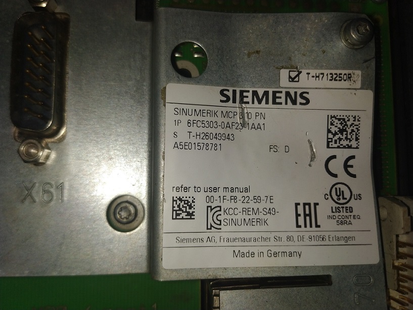 Siemens 6fc5303-0af23-1aa1 Keypad