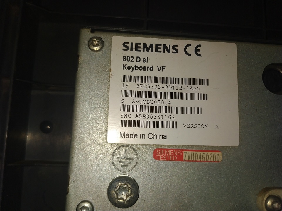 Siemens 6fc5303-0dt12-1aa0 Keypad