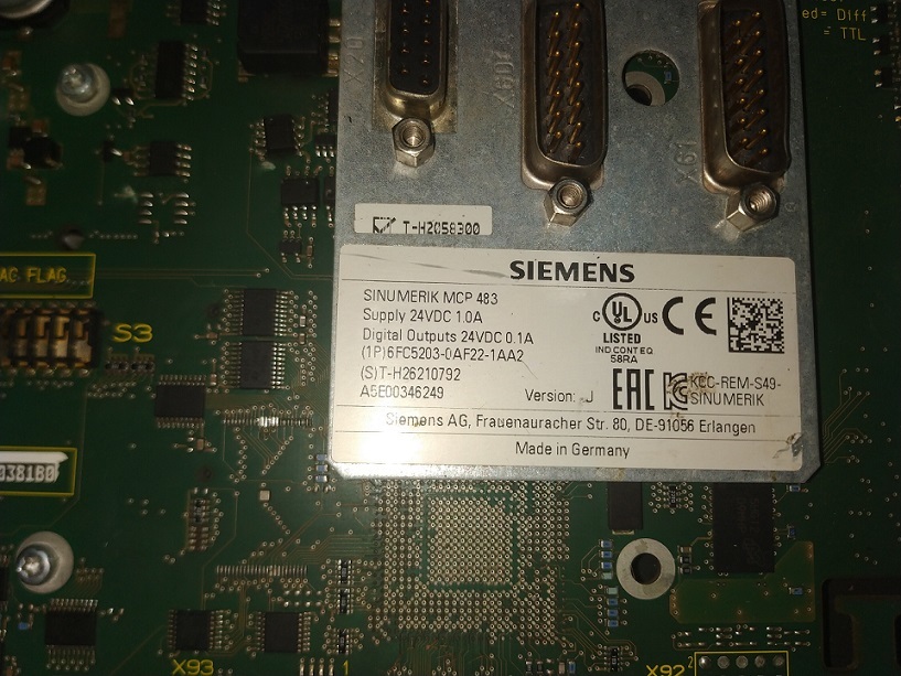 Siemens 6fc5203-0af22-1aa2 Keypad