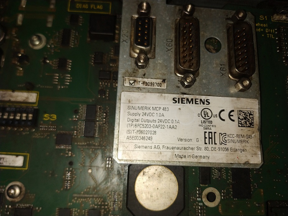Siemens 6fc5203-0af22-0aa2 Keypad