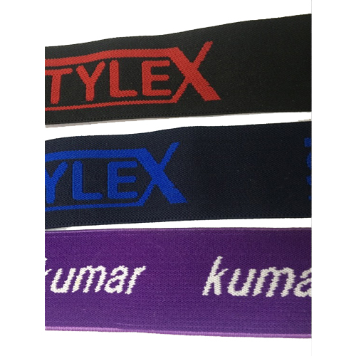 Jacquard Elastic Tapes - Elastic Material, Custom Length & Width, Black, Blue, Purple | Ideal for Garment Accessories