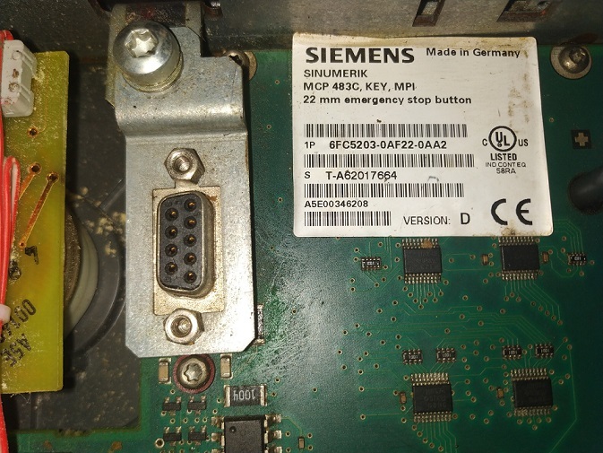Siemens 6fc5203-0af22-0aa2 Keypad