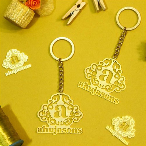 Golden Customised Brass Key Chain