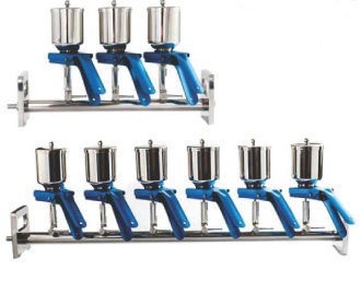 Vacuum Filtration Manifold, Sterility Test Unit, Complete Kit - Color: Silver