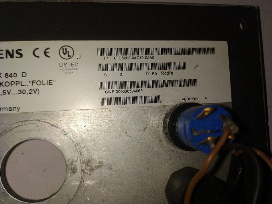 Siemens 6fc5203-0ad12-oaao Keypad