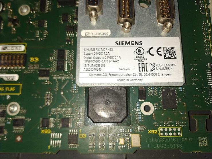 Siemens 6fc5203-oaf22-1aa2 Keypad