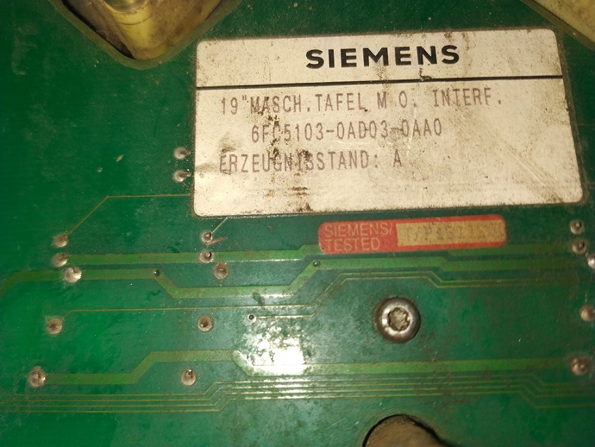 Siemens 6fc5103-0ad03-0aa0 Keypad