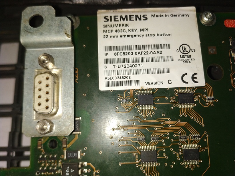 Siemens 6fc5203-0af22-0aa2 Keypad