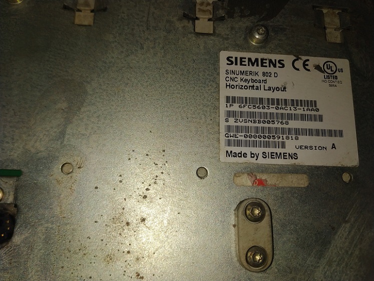 Siemens 6fc5603-0ac13-1aa0 Keypad
