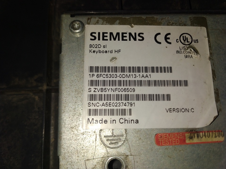 Siemens 6fc5303-0dm13-1aa1 Keypad