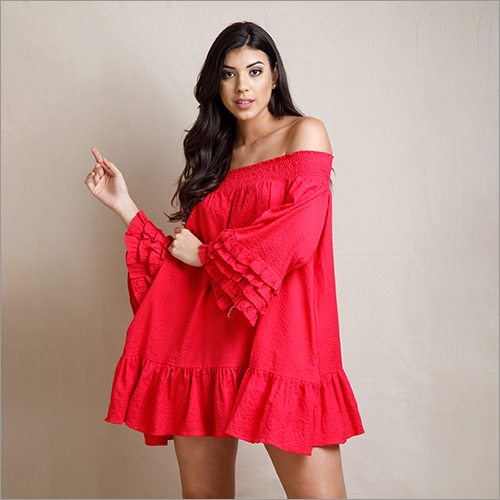 Washable Ladies Flowy Short Dress