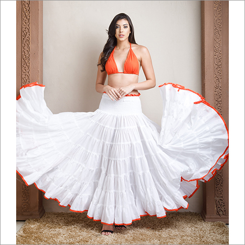 Plain Cambric Long Skirt Set