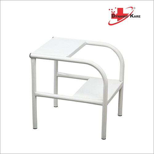 Standard Double Foot Step Stool - Iron, 16x15x16 Inches | Durable, Eco-Friendly, Hospital Use, Maximum Loading 150 kg, Non-Slip Rubber Feet