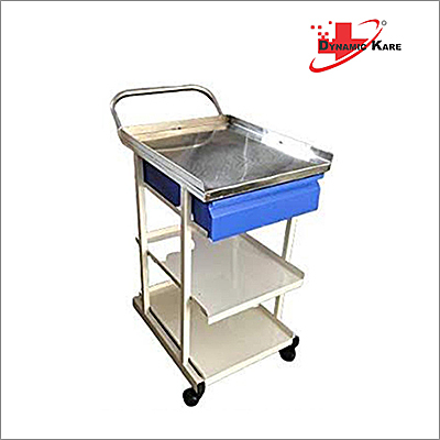 ECG Trolley (DK-1139) - Iron Frame, 24 Inch x 18 Inch x 36 Inch , Maximum Load 120 KG, Eco-Friendly & Durable Design for Hospital Use