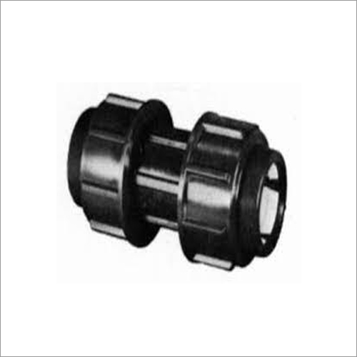 PP Coupler - Polypropylene, 1/2 Inch Size, Matte Black Color | 100 psi Operating Pressure, 0-60°C Temperature Range, NPT Thread Type, 2.5 Inches Length