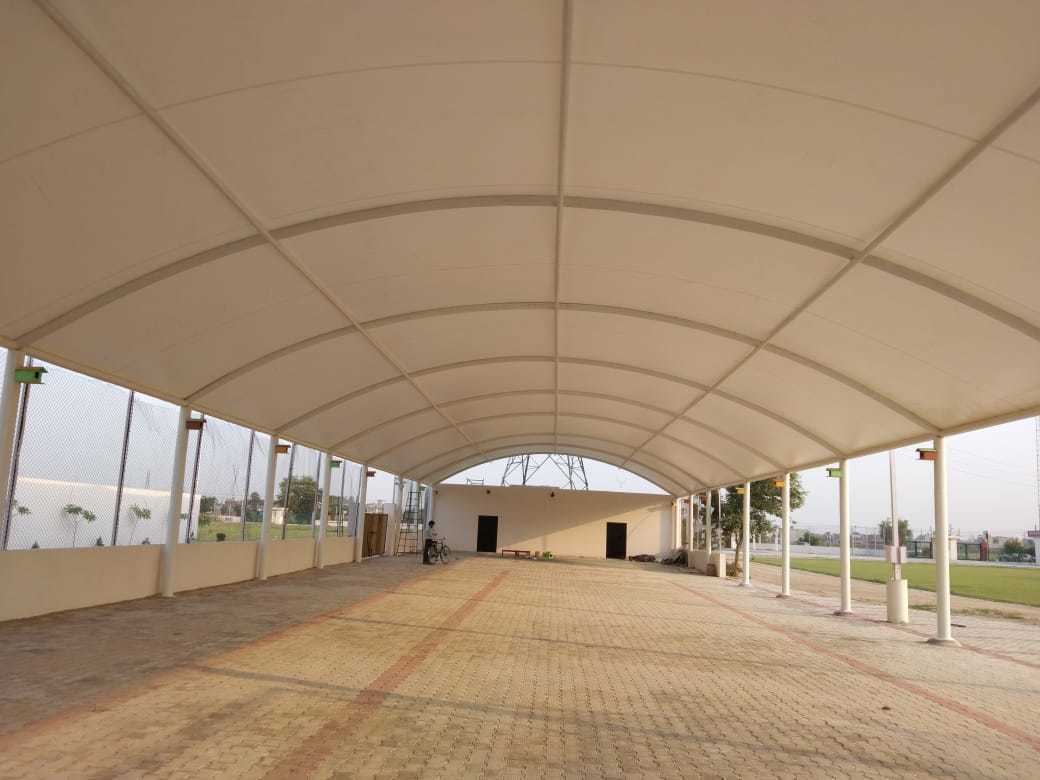 Tensile Gazebo - Pvc, Frp Material | Modular, Waterproof Design, Customizable Size And Shape, Eco-friendly Features, White Finish