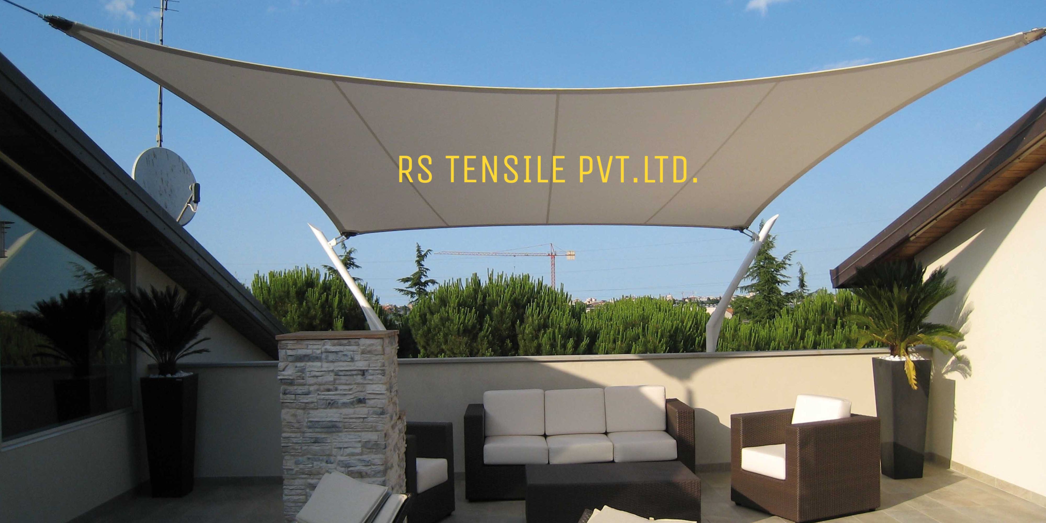Tensile Gazebo - Pvc, Frp Material | Modular, Waterproof Design, Customizable Size And Shape, Eco-friendly Features, White Finish