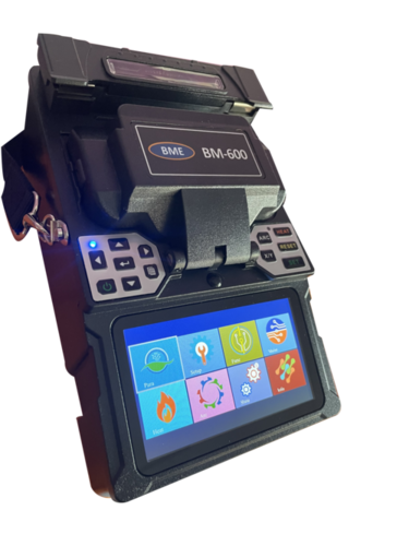 SPLICING MACHINE - 200x123x95 mm, Matte Black | 250x Magnification, 4 Motors Accurate Core Alignment, 7s Fast Splicing, 4400mAh Battery, 26s Intelligent Heating, 3 in 1 Multi-Function Clamps, Waterproof Structure