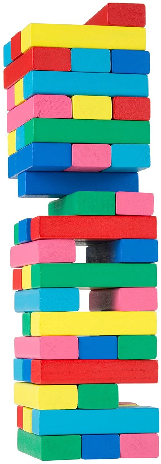 Wooden Color Jenga Game