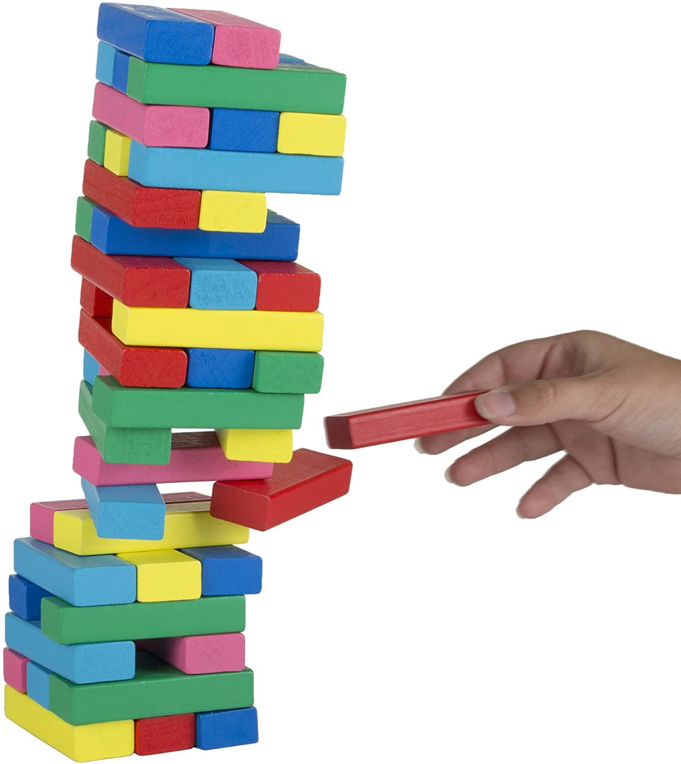 Wooden Color Jenga Game
