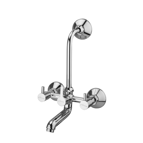 Wall Mixer - Brass Material, 150mm Spout Length, Chrome Finish | Durable, Water Efficient, Easy Installation, Sleek Design, L Bend Spout