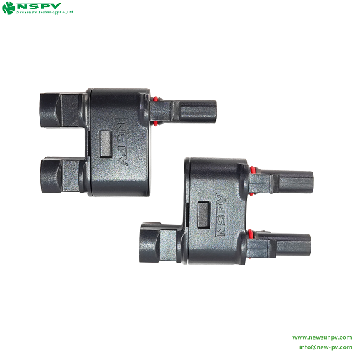 Black Tuv Certified 2 To 1 Solar Branch Connector 1500vdc Mc4 Branch For Solar System Connection