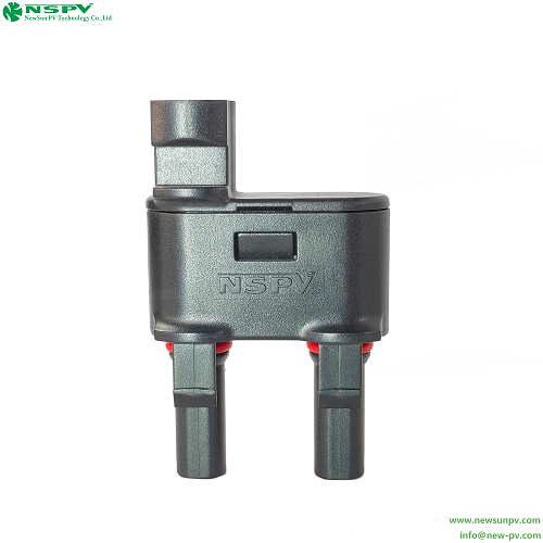 Black Nspv 1500vdc Solar Branch Connector Tuv Certified Ip68 Waterproof For Solar Panel Connection