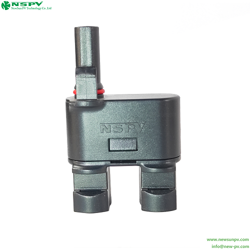 Black Nspv 1500vdc Solar Branch Connector Tuv Certified Ip68 Waterproof For Solar Panel Connection
