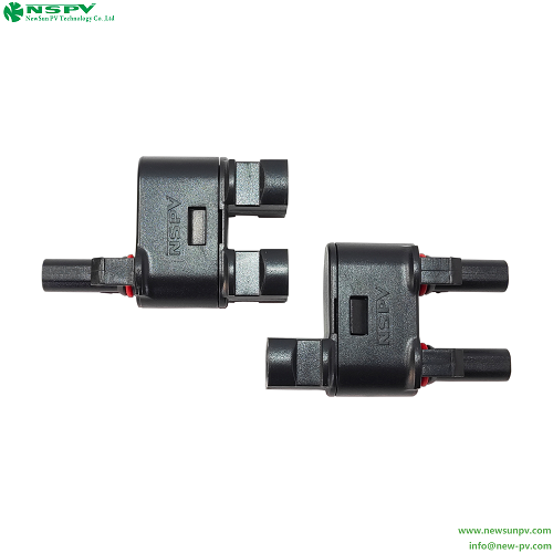 Black Nspv 1500vdc Solar Branch Connector Tuv Certified Ip68 Waterproof For Solar Panel Connection
