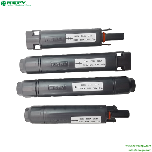 Tuv Solar Diode Connetors Ip67 Waterproof 1000vdc 10a Pv4.0 Diode Connectors Solar Blocking Diode - Color: Black