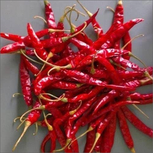 Dry Red Chilli - Raw, Stems Included | Vibrant Red Color, Whole Piece Shape